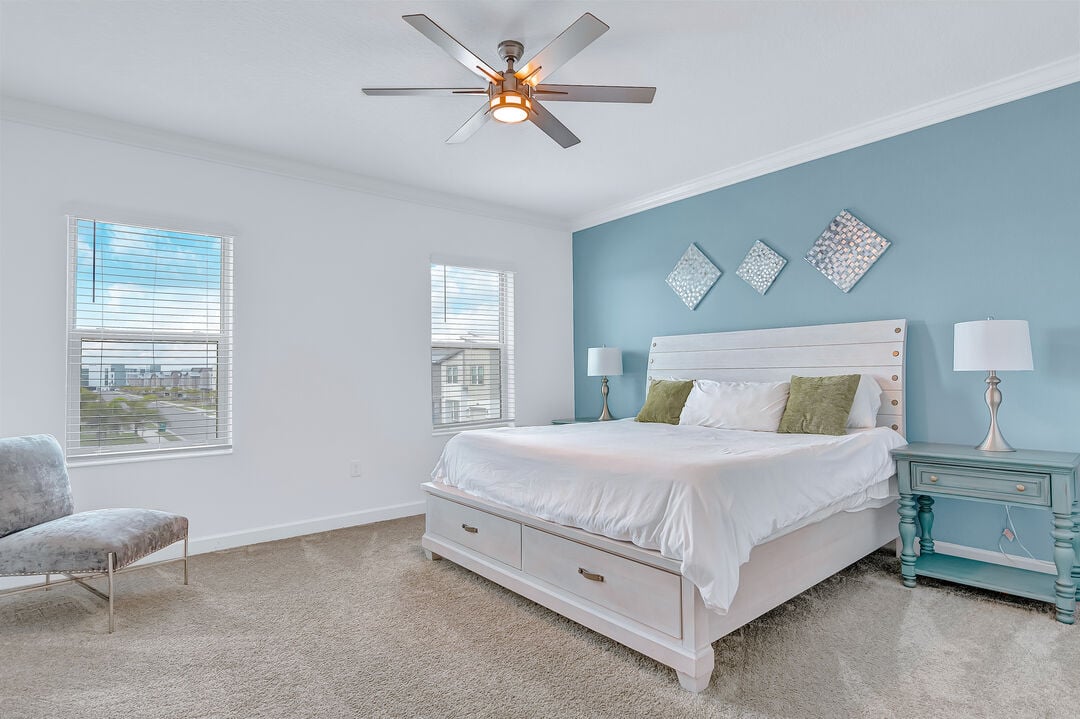 Serene bedroom retreat with soft tones, natural light, and cozy vibes.