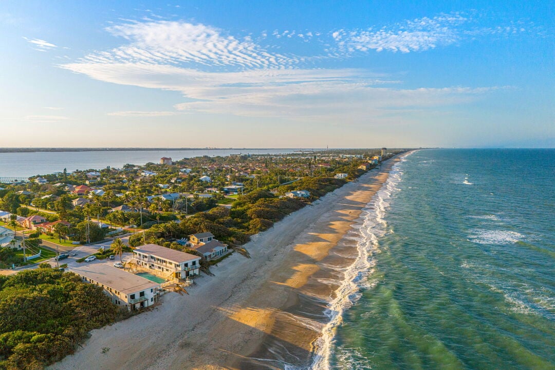 Aerial view of Melbourne beach