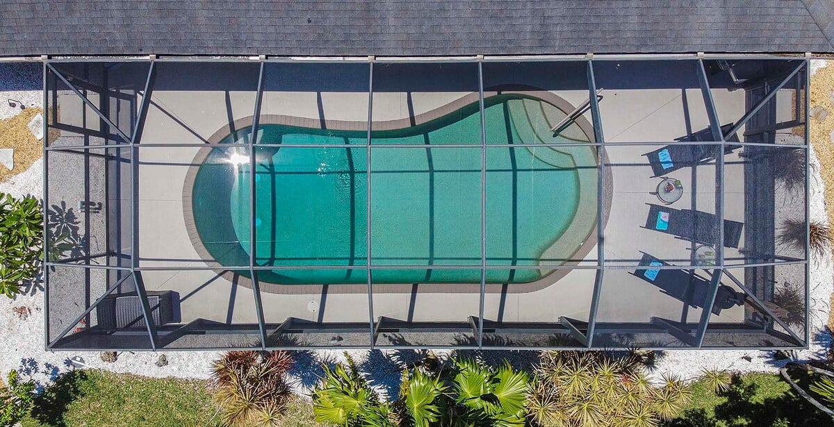 Birds Eye View of Pool Area