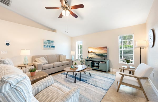 Take a Seat in the Comfortable Living room with Smart TV