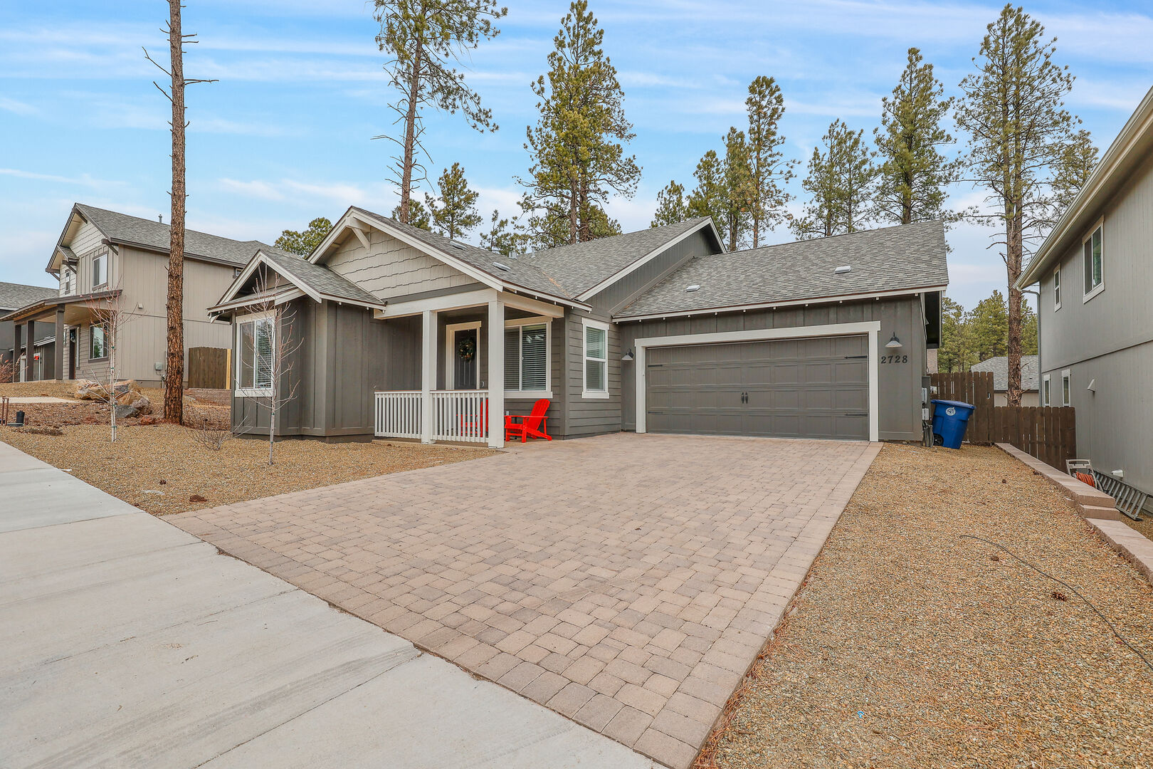 Driveway and front entry
