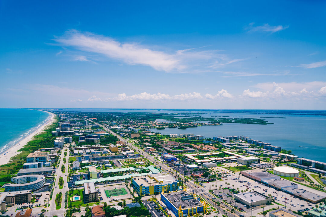 Cocoa Beach aerial view