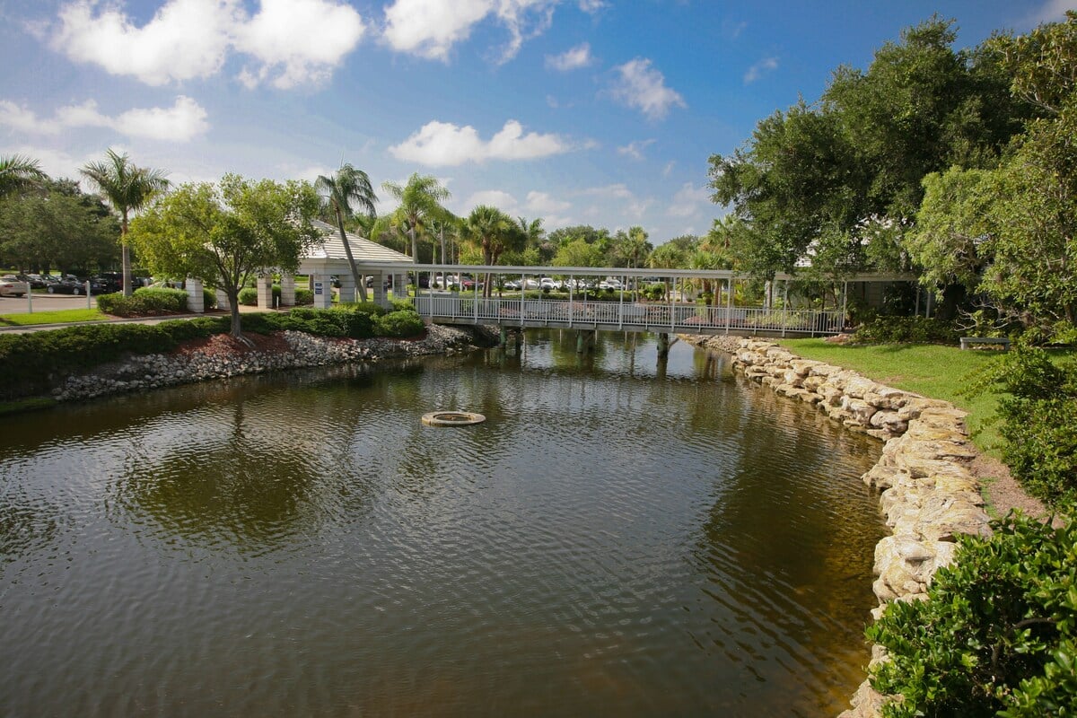 Lake With A Bridge