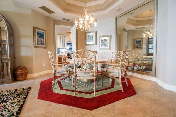 The beautiful dining table