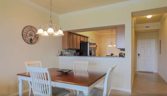Kitchen Has A View To The Living Room