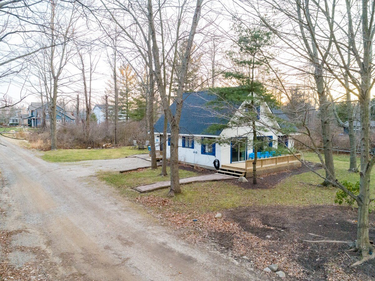 Located near the Lake Michigan shoreline.