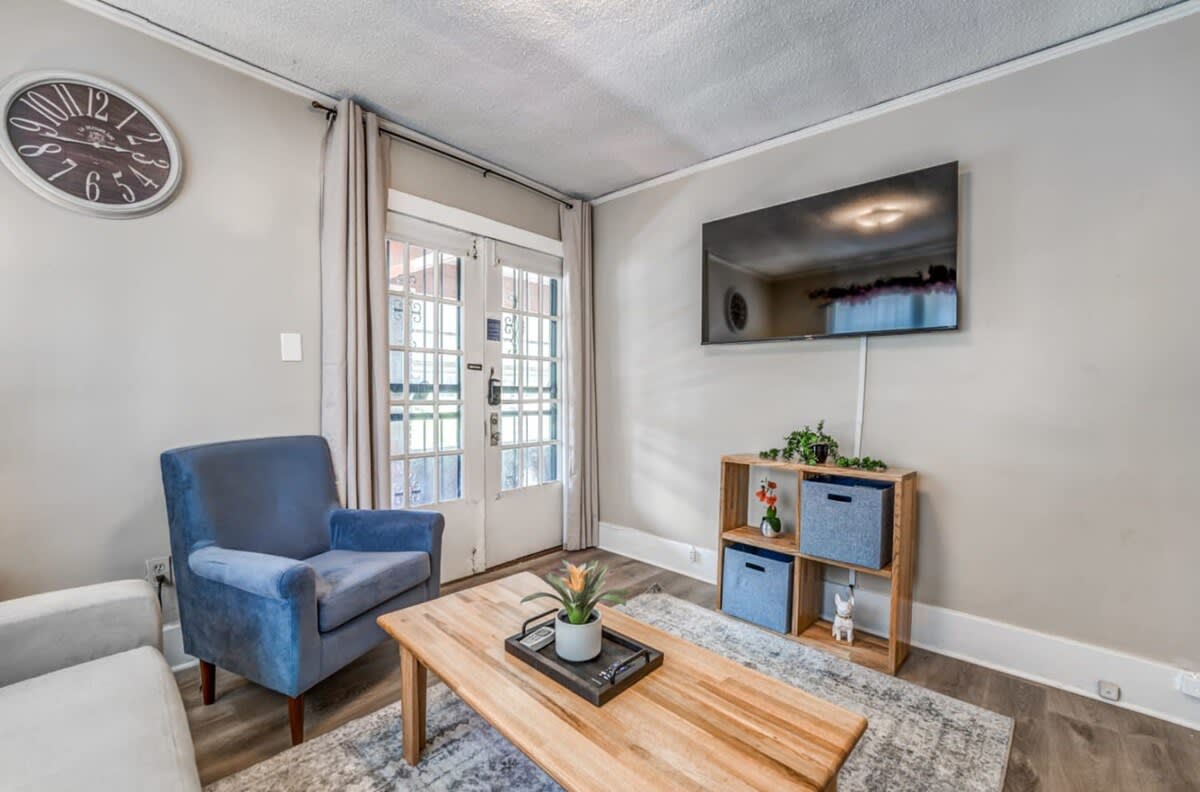 Living room with Roku TV