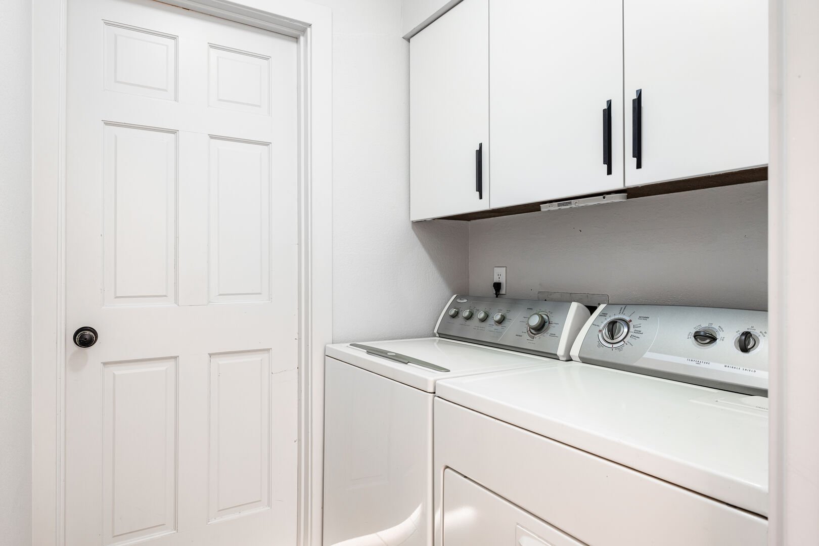 Full size washer and dryer.