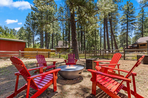 Firepit and outdoor seating