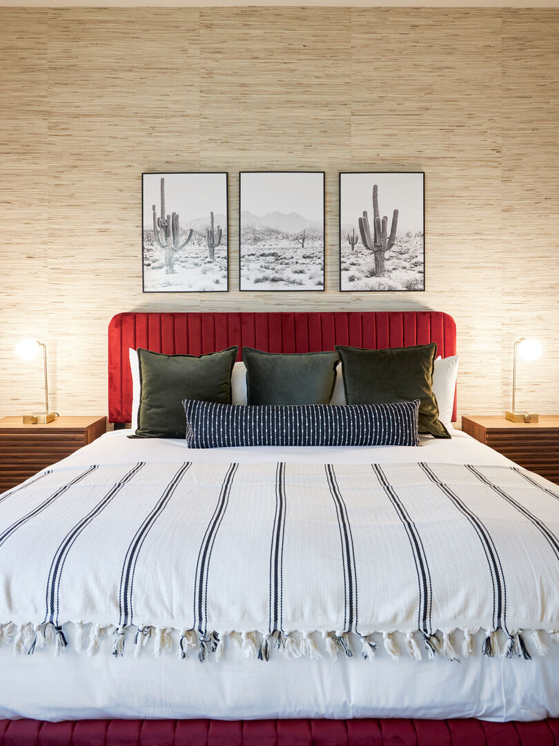 Unit 1: 4th Bedroom featuring a King Bed with a walk-in closet and bedroom furnishings, complete with an ensuite bathroom.